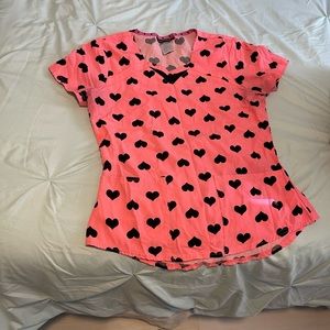 Heart and Soul scrub top-Small